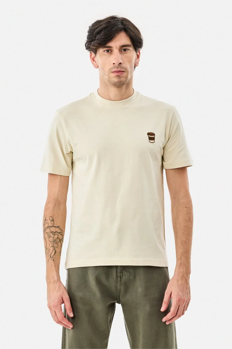 SNITCH Coffe Cup Embroidered T-Shirt